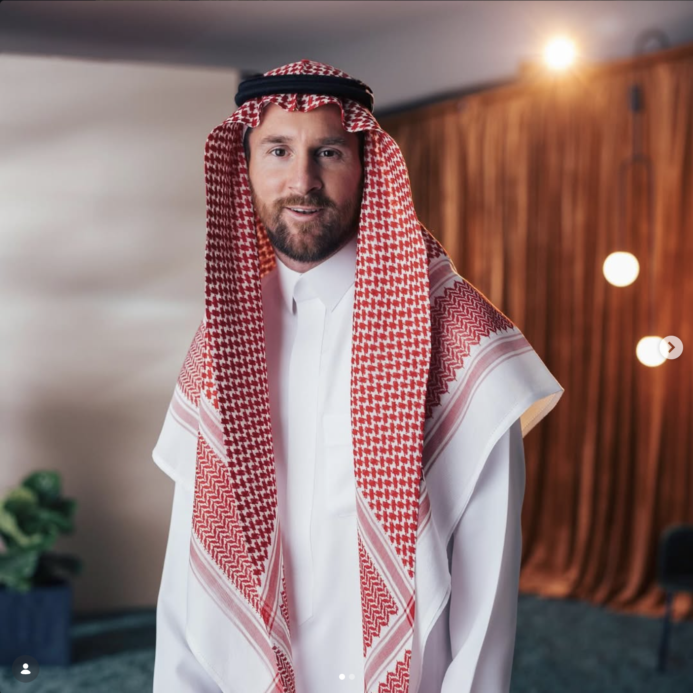 Portrait interview set with warm interior lighting